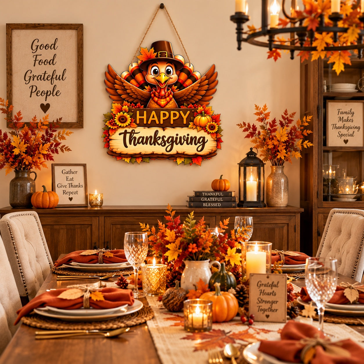 fall autumn turkey wall decor