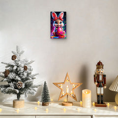 easter bunny wall art 8x12 inch