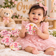 Baby growth milestone cards for first year memories