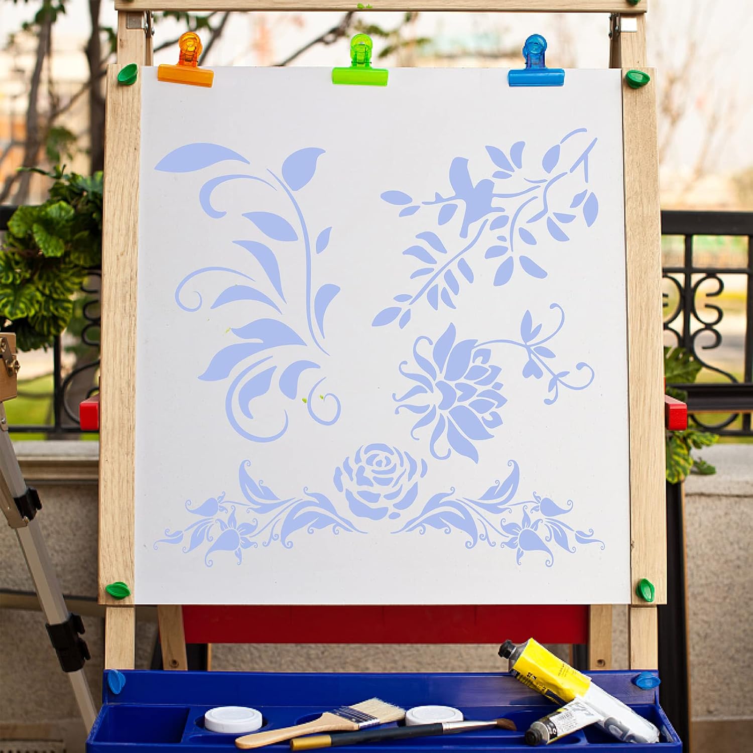 stencil for wall and fabric painting
