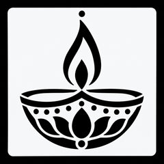 reusable diya painting stencil for festive crafts