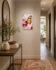 Wooden Butterfly Wall Painting for Home