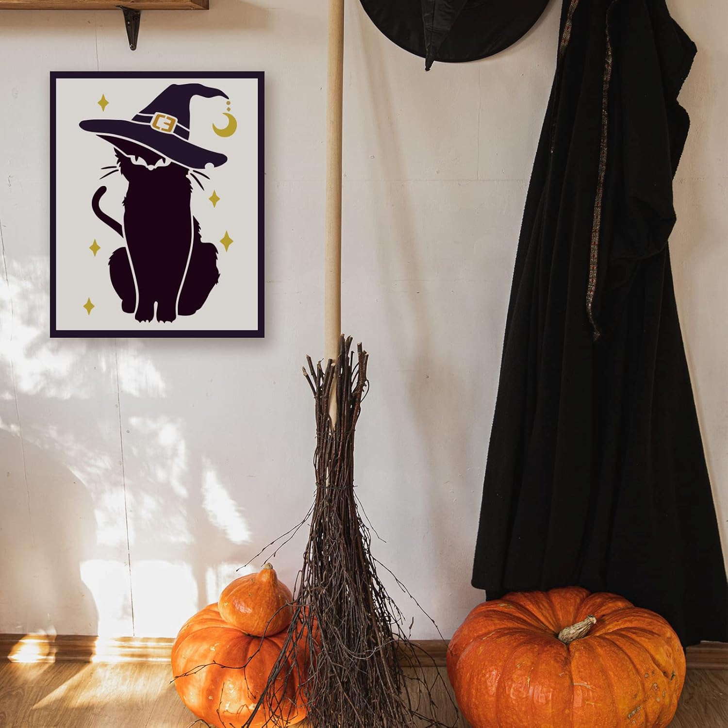 spray paint black cat stencil