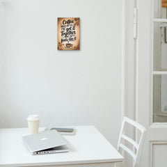 Typography coffee print aluminum