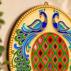 Indian Traditional Peacock Mandala Wall Hanging
