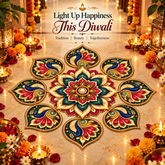 Diwali floor decor for home entrance