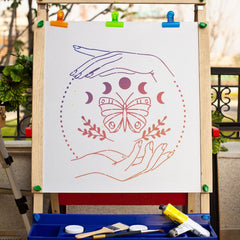 stencil for fabric and wood painting