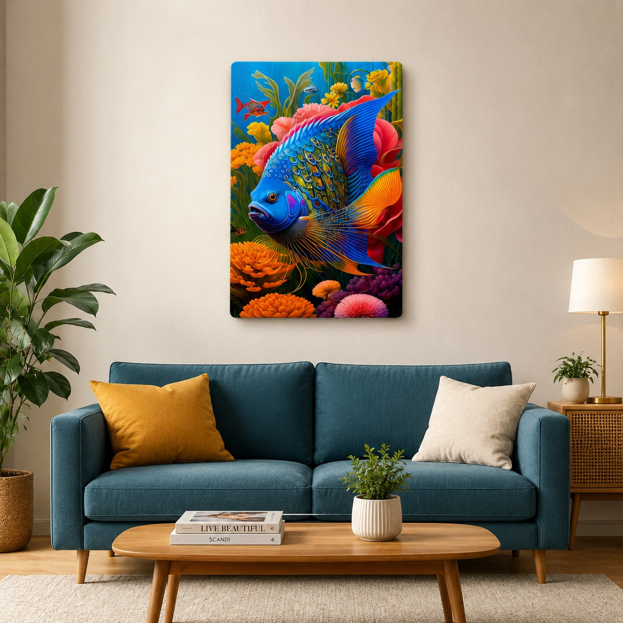 fish wall art for living room