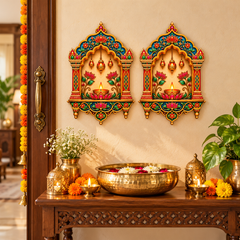 3mm MDF jharokha wall art ready to hang