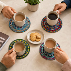 round mandala coasters for home decor