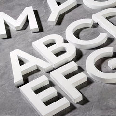 Standing Letter PVC Block for DIY Art & Craft Projects, Pack of 1, Alphabet & Symbol Display Base – Cliths