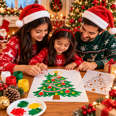 christmas stencil for wall painting