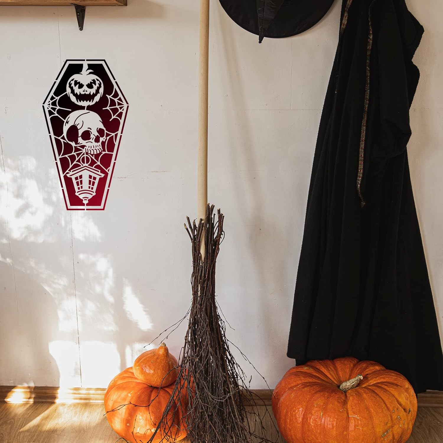 spray paint coffin stencil diy