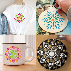 rock painting mandala stencils for diwali crafts