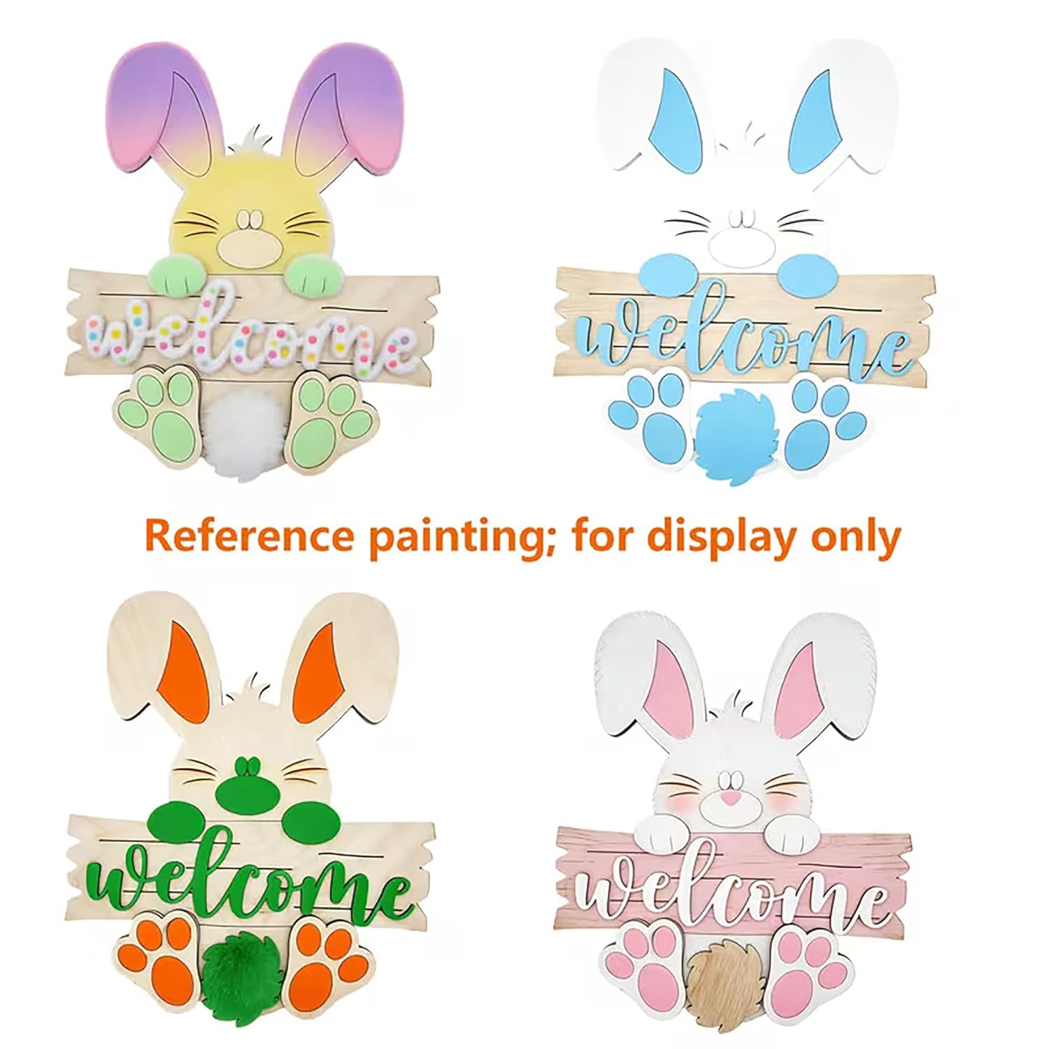 wooden bunny cutout for diy