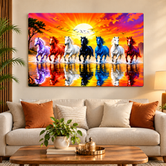 Seven horses wall hanging for living room