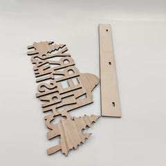 unfinished wood christmas decoration