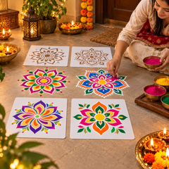 diwali stencil for diy art and craft