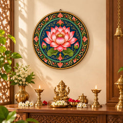 Traditional Pink Mandala Wall Hanging for Living Room