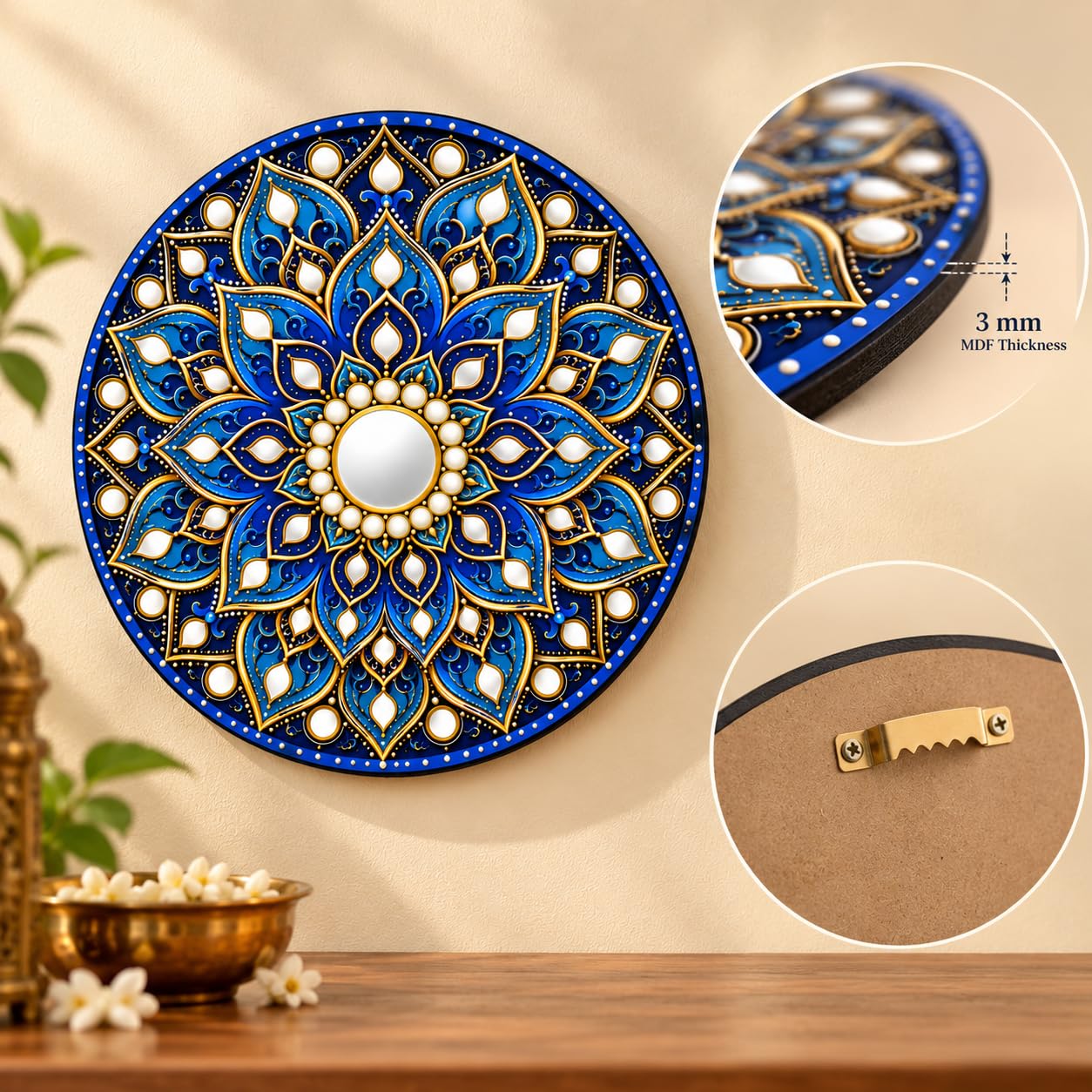 Round Mandala Wall Hanging for Living Room Wall