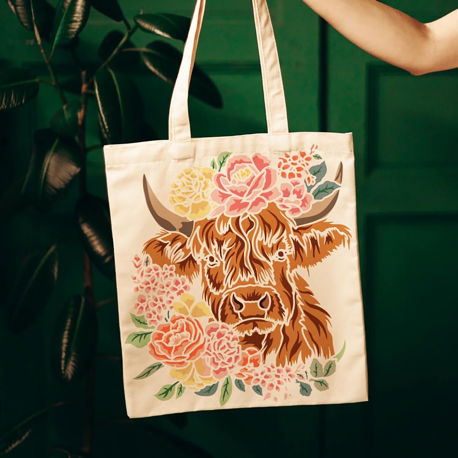 cow silhouette stencil for painting