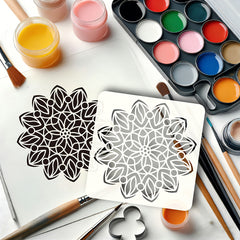 intricate floral stencil for handmade art decoration