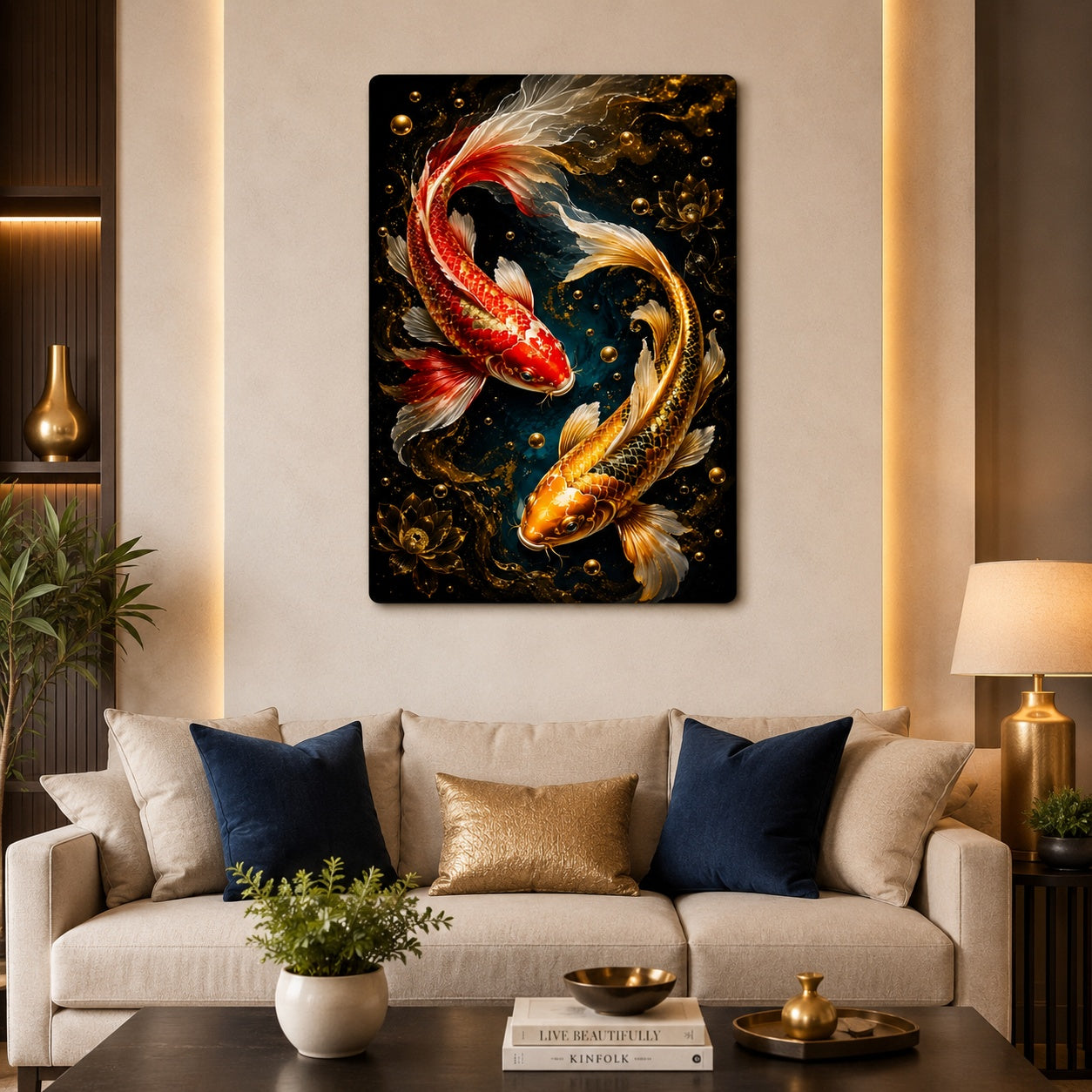 koi fish MDF wall hanging