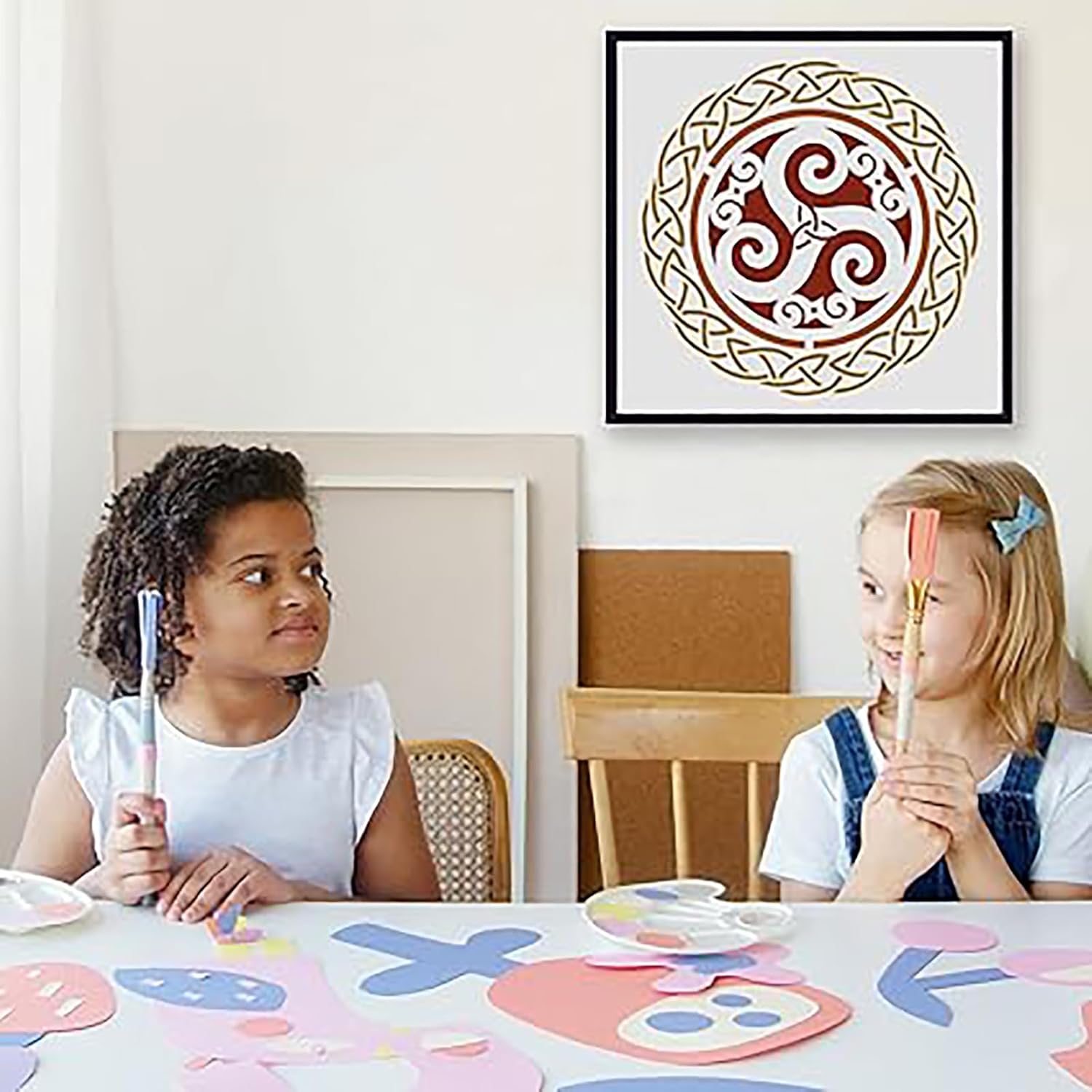 geometric spiral stencil
