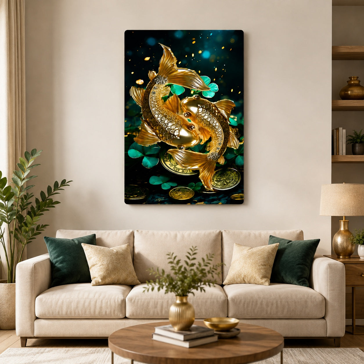 koi fish wall art for bedroom