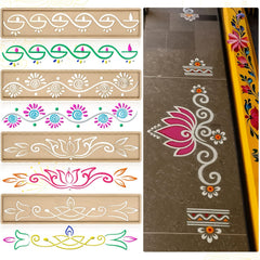 Peacock Rangoli Stencil