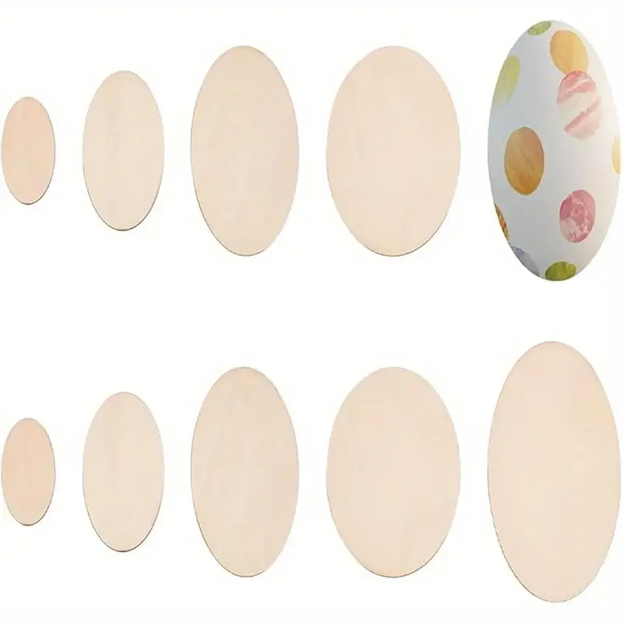 blanched almond wood ovals