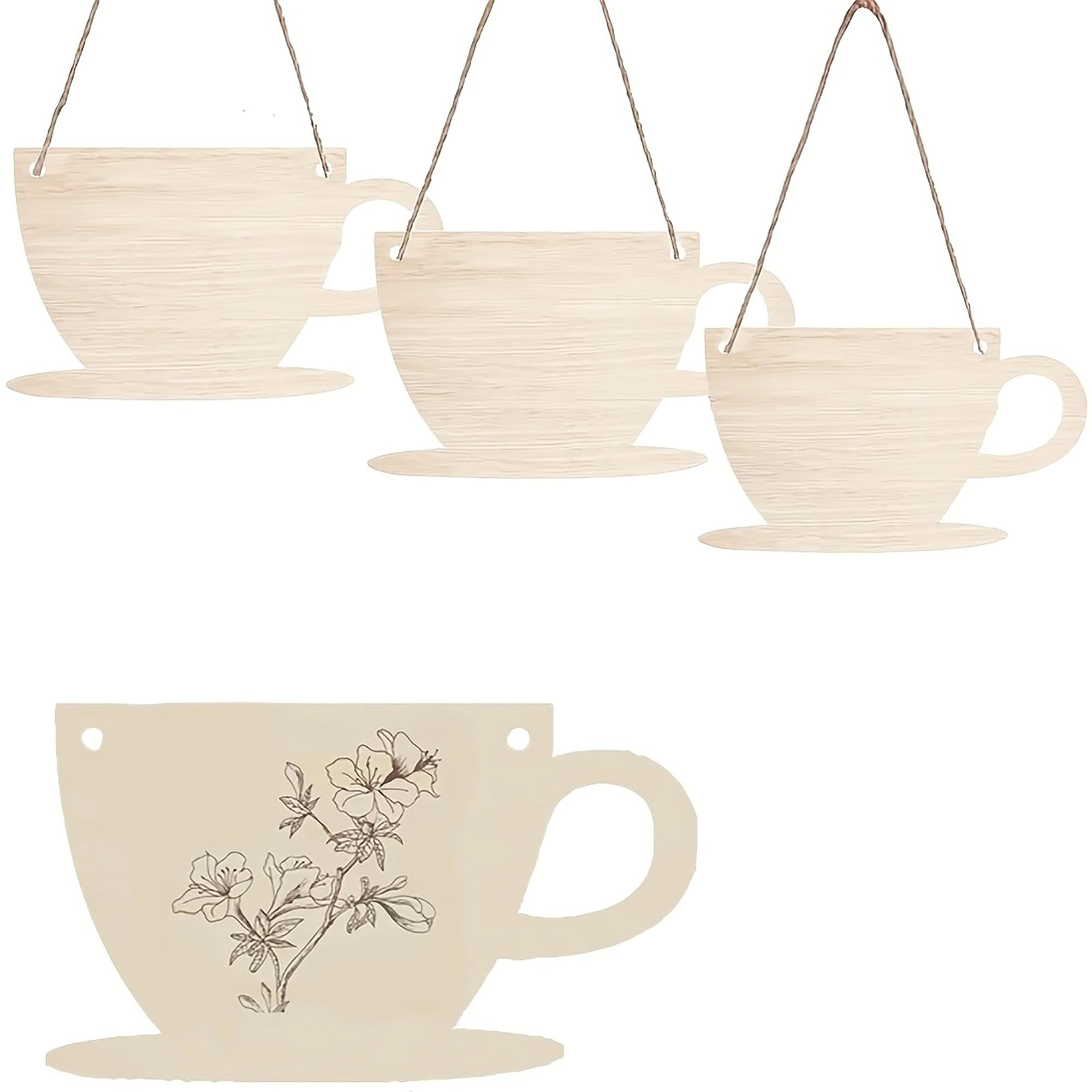 10pcs tea cup craft blanks