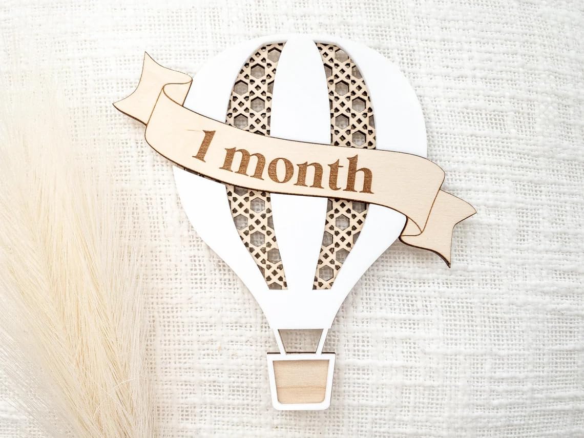 wooden 3d baby milestone sign