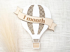 wooden 3d baby milestone sign