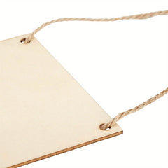 Beige paper tag with string on a white background