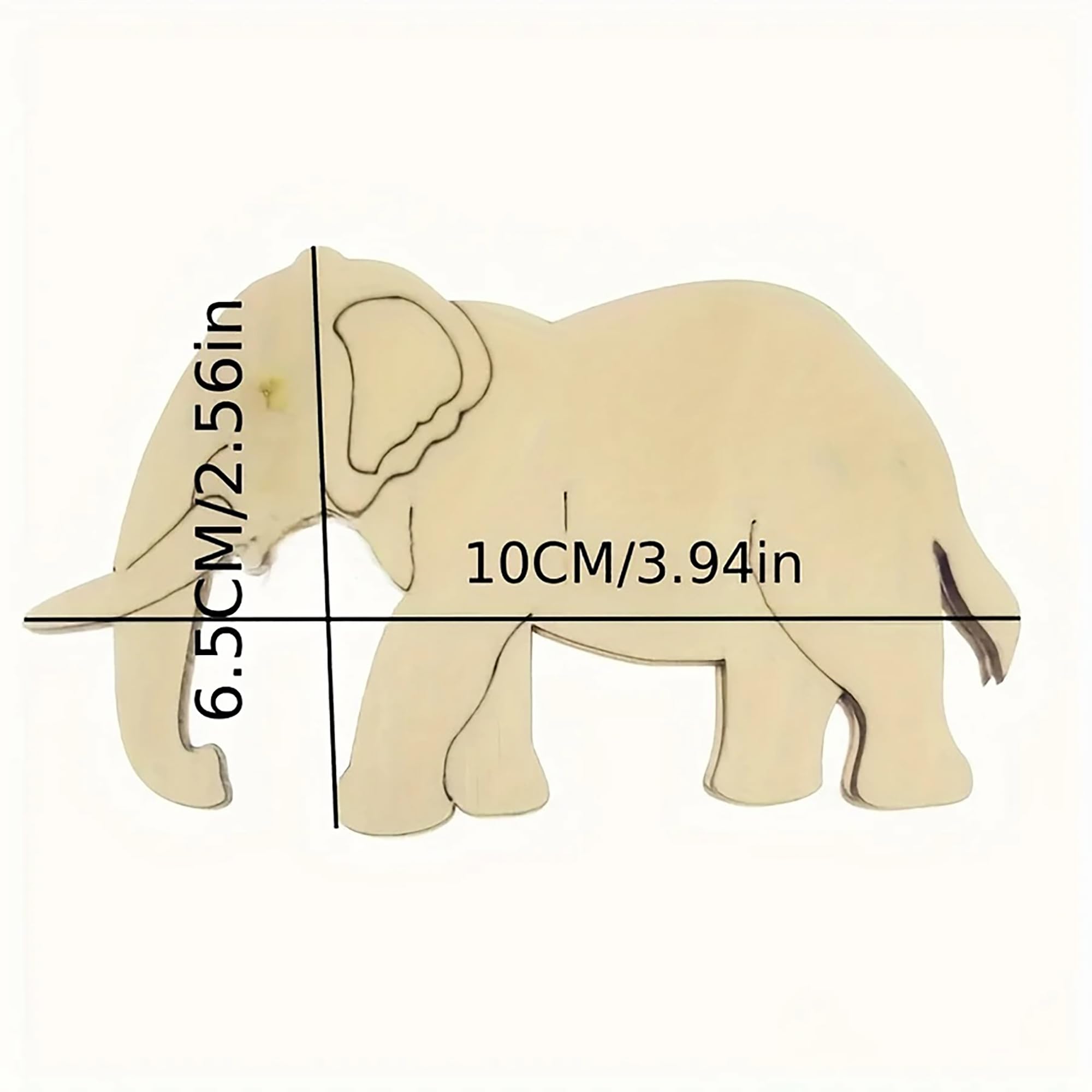 wooden elephant cutouts for crafts