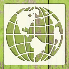 Cliths Reusable Earth Map Stencil Cutout for Painting Wall Art Scrapbooking