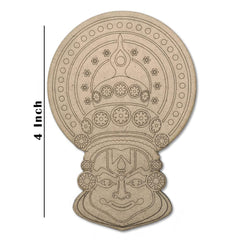 American Elm Wooden Pre-Marked MDF Base Kathakali | Craft Base for DIY Art | MDF for Art Projects | Ideal for Painting, Home Decor, and Crafting