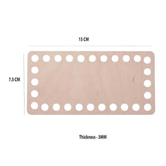 Cliths 3 Pcs Rectangle Wooden Basket Base MDF Crochet Bag Bottom for DIY Knitting & Weaving Craft Blanks