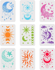 sun moon stencil for canvas art