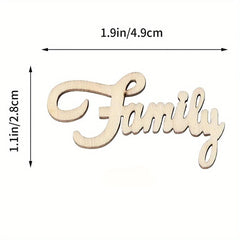 wooden family letter cutouts