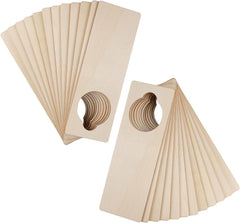 Set of wooden guitar soundhole blocks on a white background