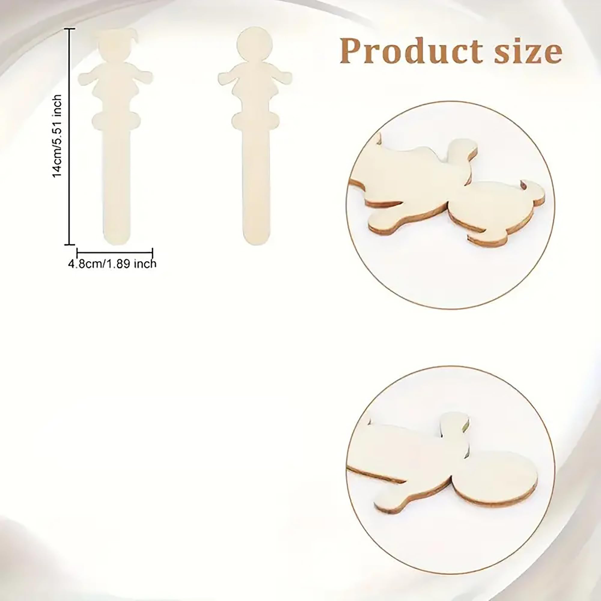 assorted unfinished wooden craft shapes for diy hanging décor