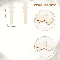 assorted unfinished wooden craft shapes for diy hanging décor