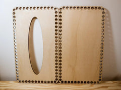 Cliths Pack of 2 Rectangle Tissue Box Bases for DIY Crochet Baskets MDF Blank for Knitting, Storage & Craft Projects