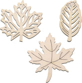 Wooden maple leaves