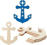Wooden anchor cutouts for DIY crafts