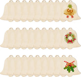 Set of decorative name plates with Christmas designs on a white background