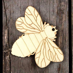 Cliths 25 Pcs Bee Wood Cutouts DIY Craft Shapes for Spring Decor, Unfinished MDF Wood Discs for Party Ornaments