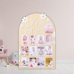 baby's first-year wooden plaque